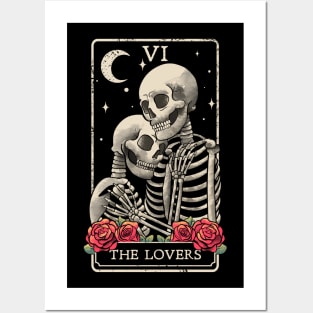 The Lovers Tarot Card Occult Witchcraft Esoteric Goth Gothic Posters and Art